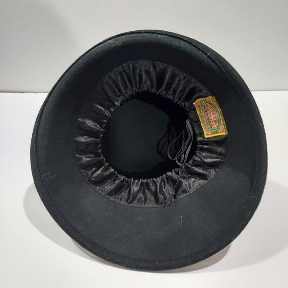 Wool Hat By Scalla Collezione 100% Women Size 6 to 8 Inch Flapper Look - Picture 6 of 10